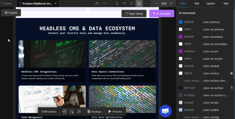 Animation of AI image generation feature